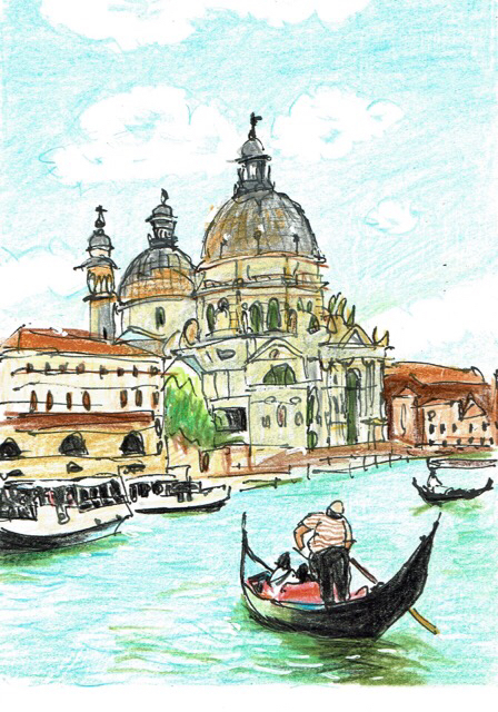 正規品販売! 版画（エッチング） イタリアの水の都ヴェニス 版画 