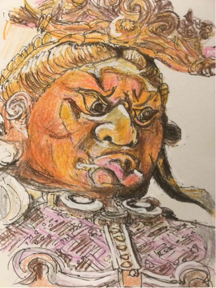 油絵】三水公平/東大寺金堂（大仏殿）/古都奈良/真作/油彩/絵画